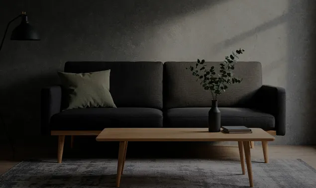 Sculptural armchair with warm bouclé upholstery